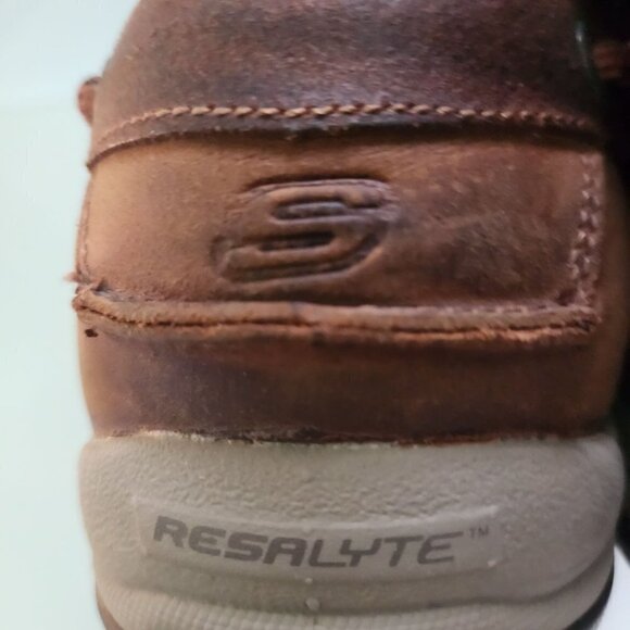 Skechers Relax Fit Memory Foam Leather Boat Shoes Size 12 - Picture 7 of 10